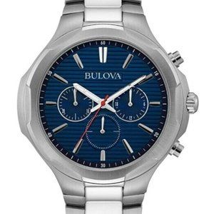Bulova Blue 46mm Watch! New